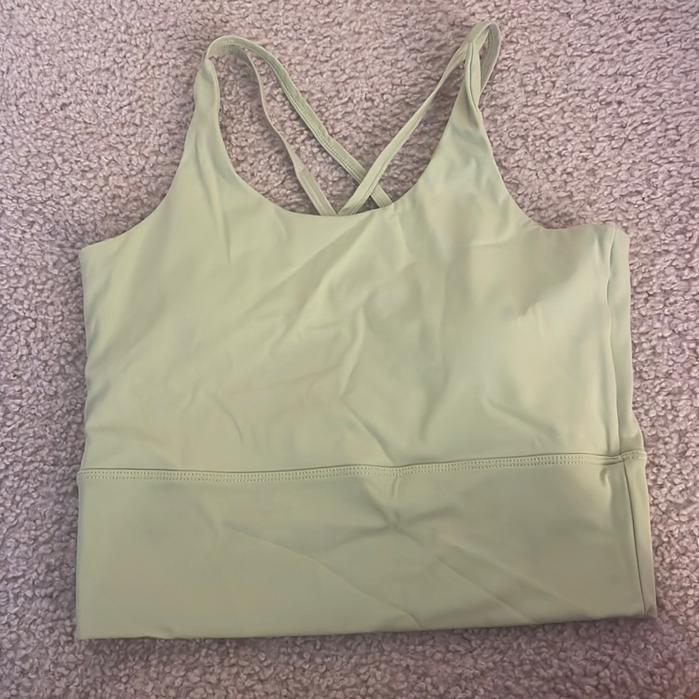 Green crop top